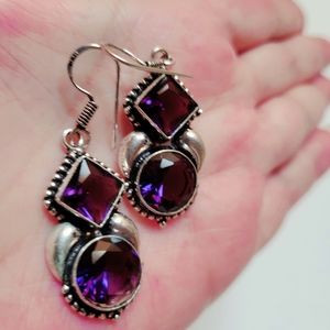 Amethyst 925 Silver Earrings